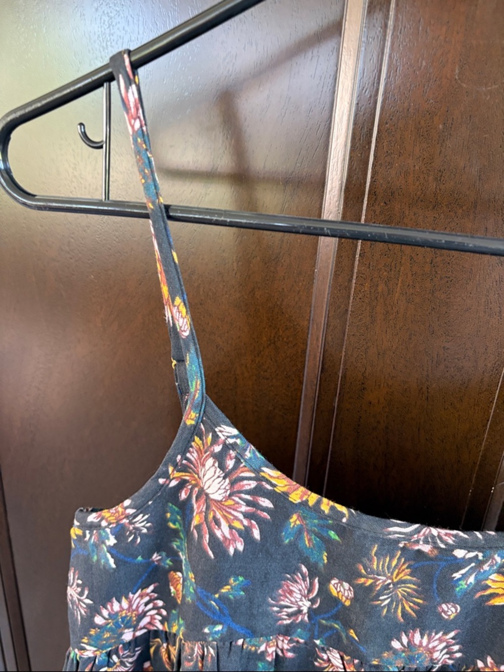 EUC NATURAL LIFE Journey Black Floral Maxi Sundress Size Small - Picture 3 of 9